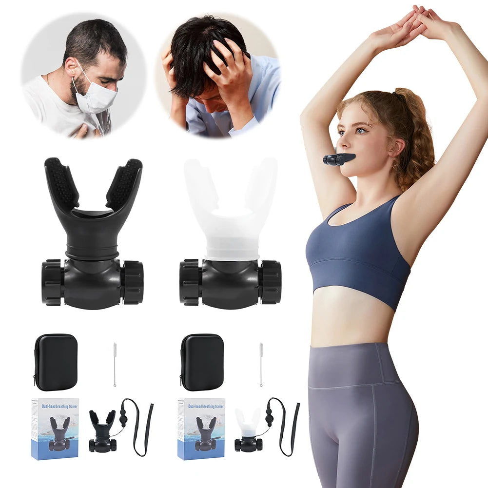 Breathing Trainer Inhale Respiratory Trainer Portable Lung Exercise Device Breathe Training Equipment for Fitness Training