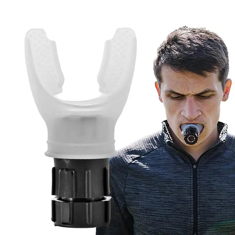 Lung Exerciser Device Deep Breathing Exerciser Portable Breathing Lung Trainer with Adjustable Intensity Knob Improve Strength